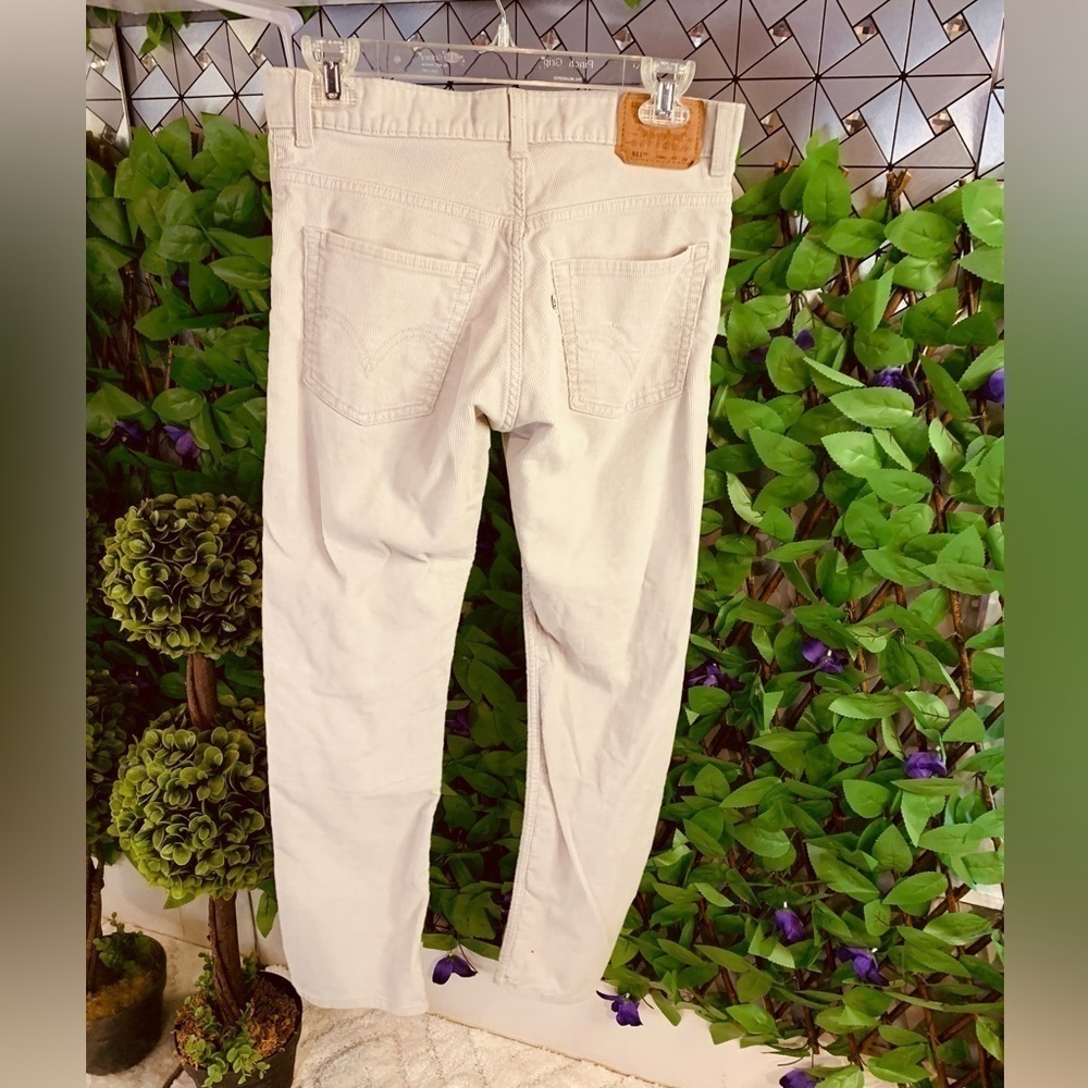 Levi’s 511 Boys 18 Slim Corduroy Pants Cream 29x29 - Picture 8 of 15